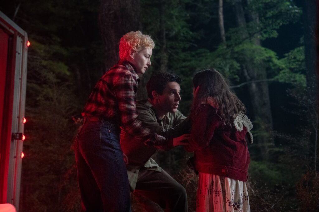 Charlotte, Ginger & Blake huddled in the forest!