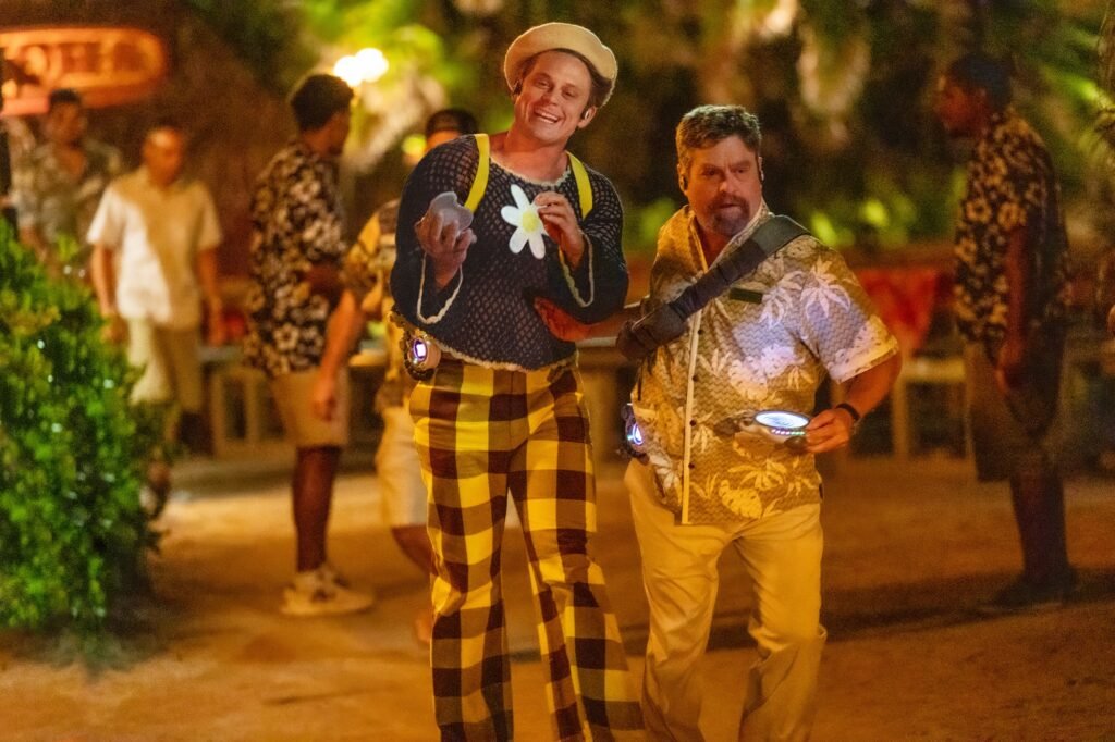 Billy Magnussen as Pleakley and Zach Galifianakis as Jumba
